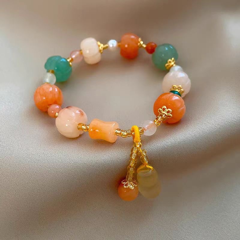 New gold silk pumpkin bracelet